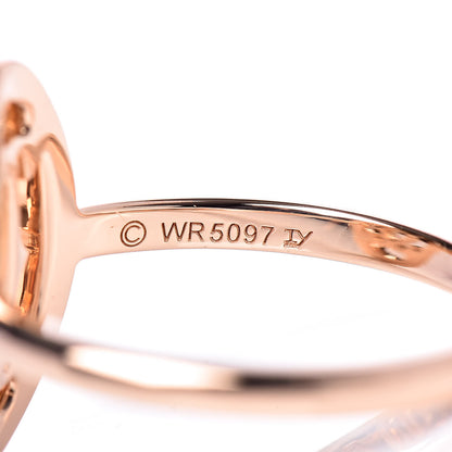 Cartier 18K Pink Gold Diamond Logo Double C Ring 55 7.25 6 of 7