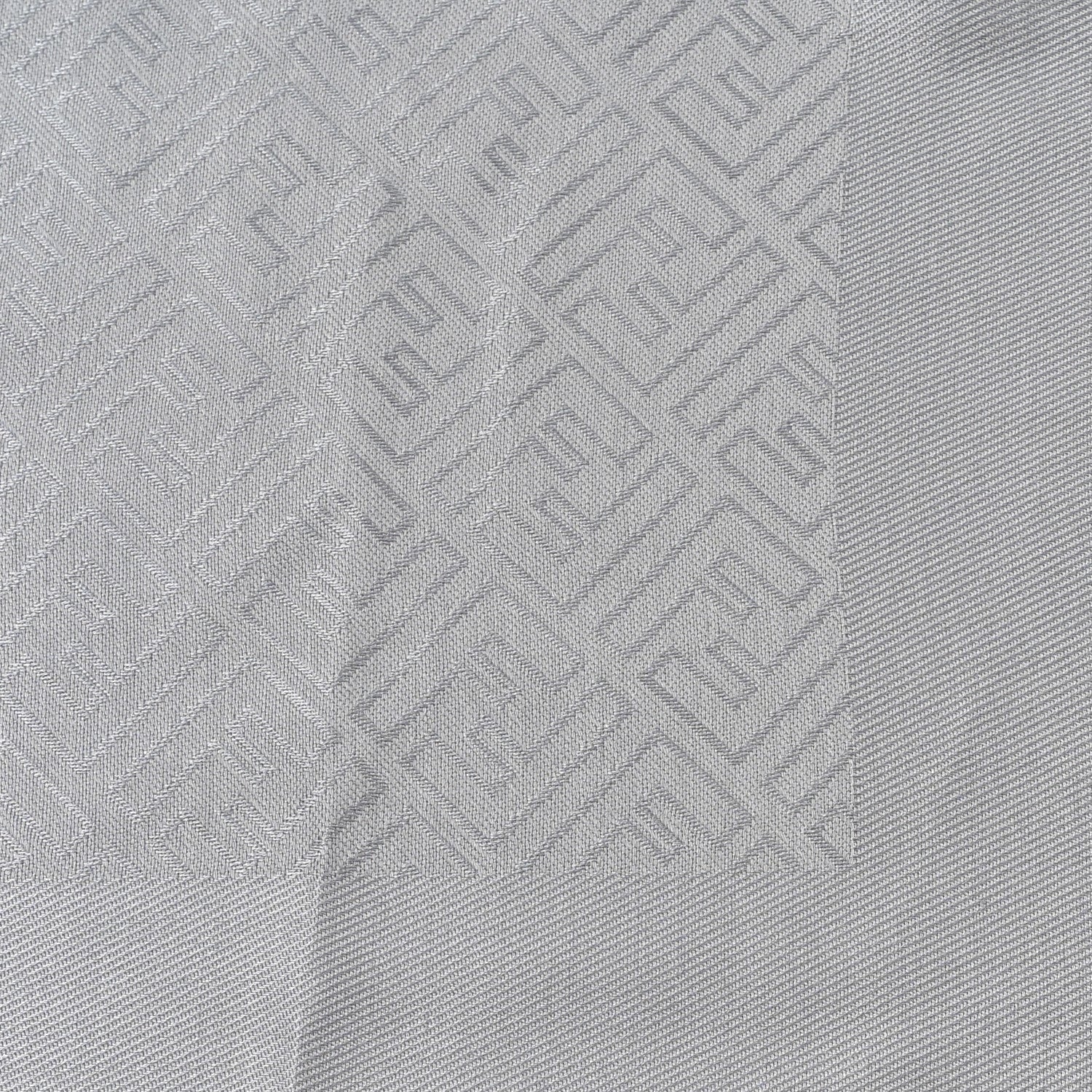 Fendi Silk Wool FF Shawl Grey 2 of 4