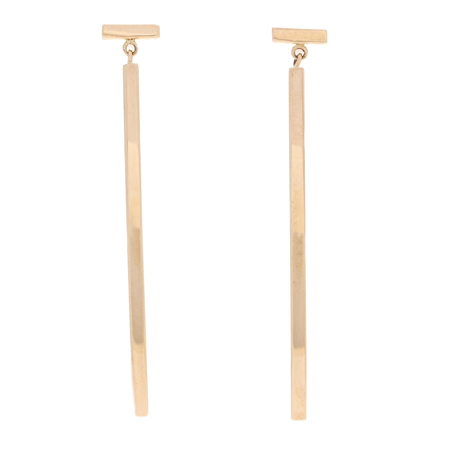 Tiffany 18K Yellow Gold T Bar Earrings 1 of 4