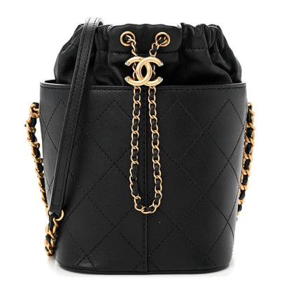 Chanel Caviar Bucket Drawstring Bag Black 1 of 10