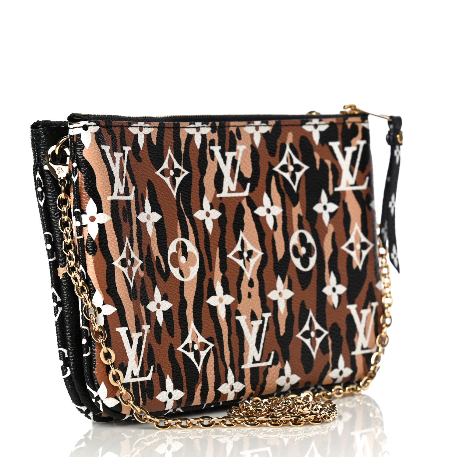Louis Vuitton Monogram Giant Jungle Pochette Double Zip Black 3 of 10