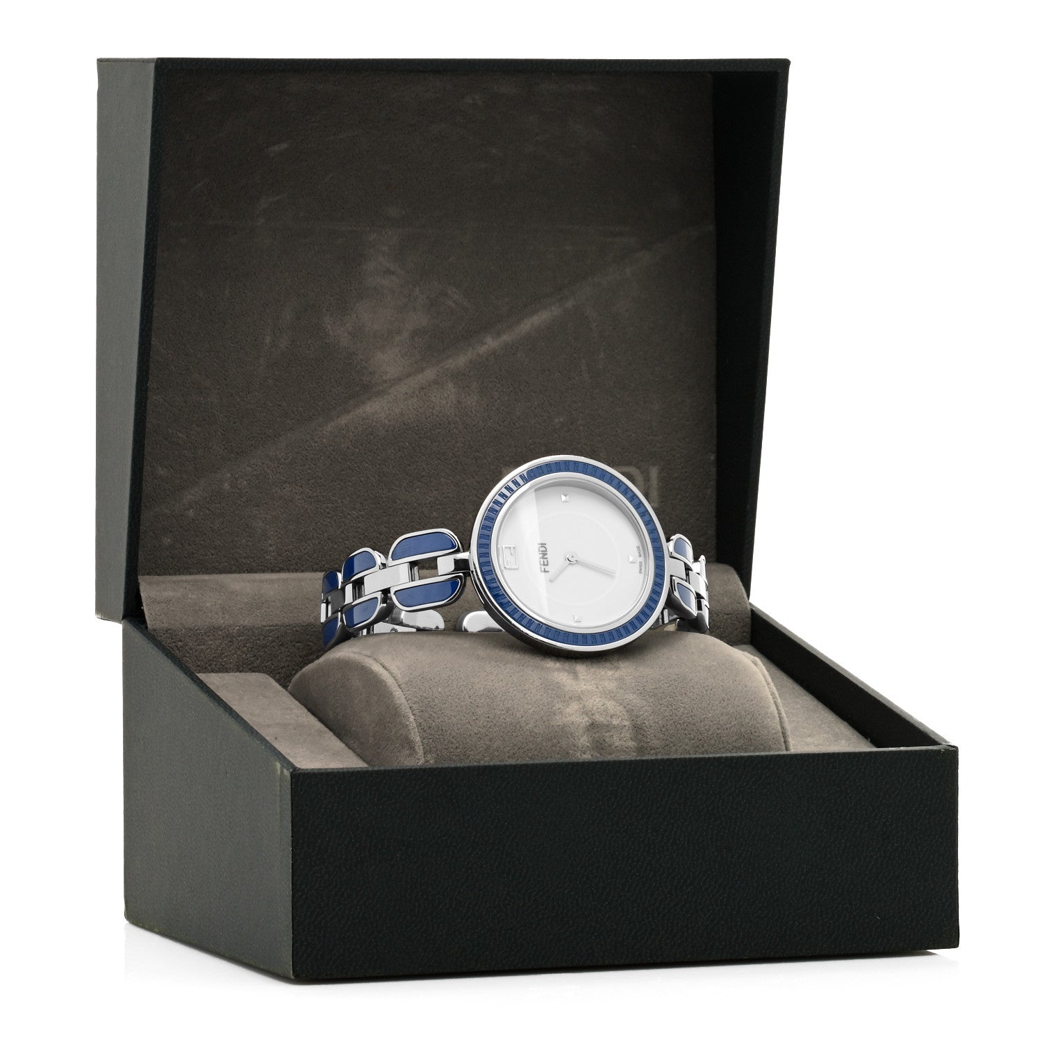Fendi Stainless Steel Ceramic 36mm My Way Quartz Watch Blue 5 of 5