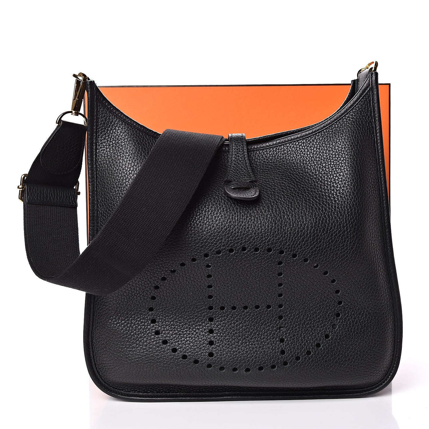 Hermes Taurillon Clemence Evelyne III PM Black 10 of 10