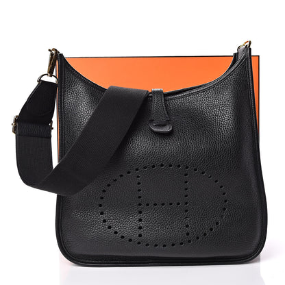 Hermes Taurillon Clemence Evelyne III PM Black 10 of 10