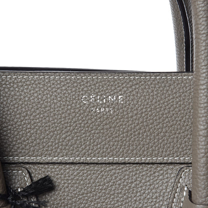 Celine Drummed Calfskin Mini Luggage Souris 11 of 11