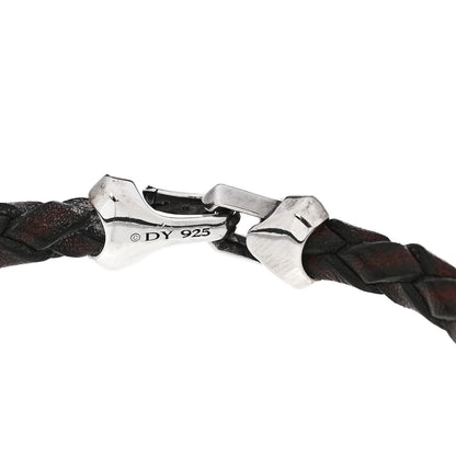 David Yurman Sterling Silver Leather Armory Bracelet Brown 3 of 3