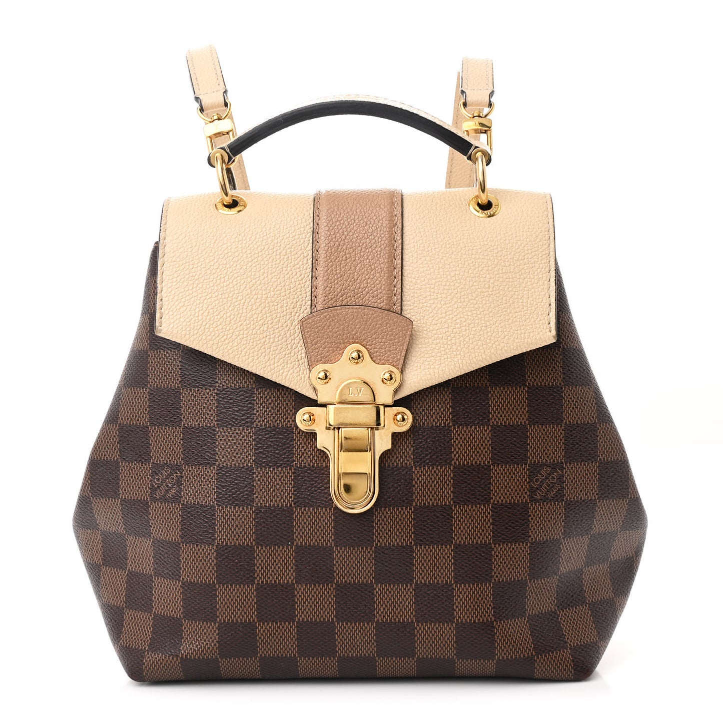 Damier Ebene Clapton Backpack Creme
