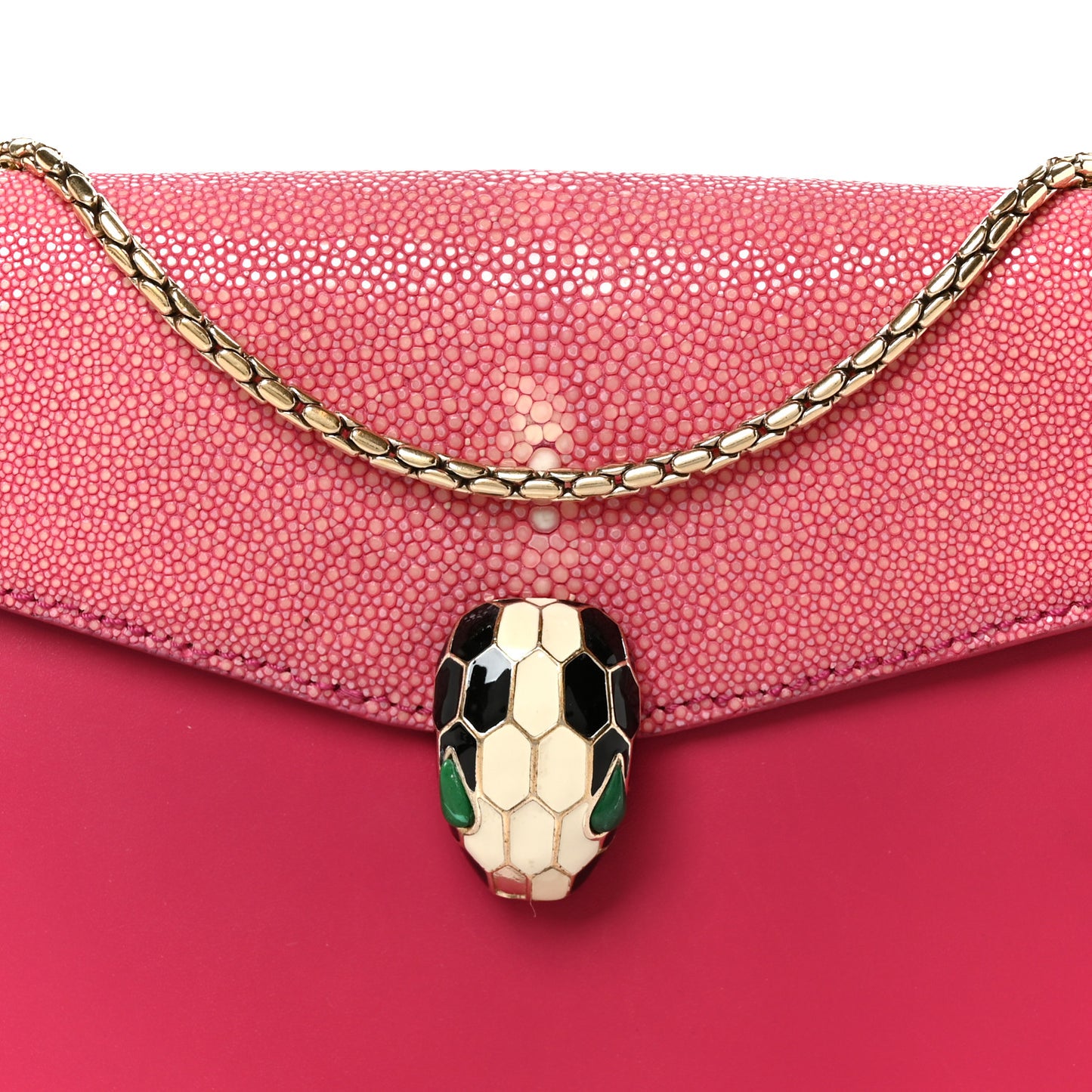 Galuchat Calfskin Serpenti Forever Crossbody Bag Pink