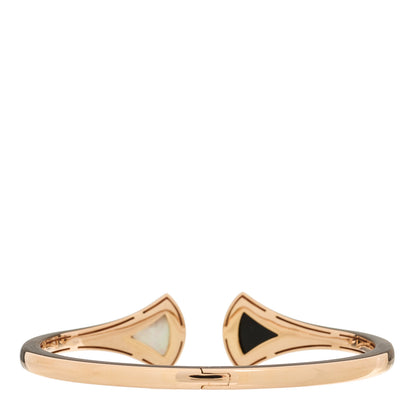 Bulgari 18K Rose Gold Mother of Pearl Black Onyx Divas Dream Cuff Bracelet 2 of 4