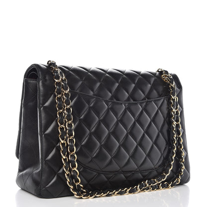 Chanel Lambskin Quilted Maxi Double Flap Black 3 of 15