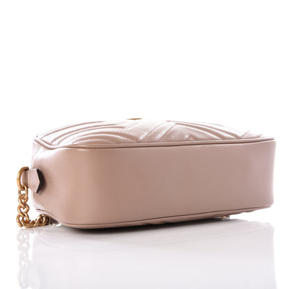 Gucci Calfskin Matelasse Small GG Marmont Chain Shoulder Bag Porcelain Rose 3 of 12