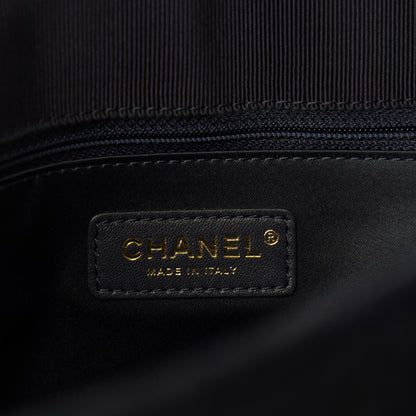 Chanel Wool Velvet Quilted Parisian Stroll Messenger Navy 8 of 10