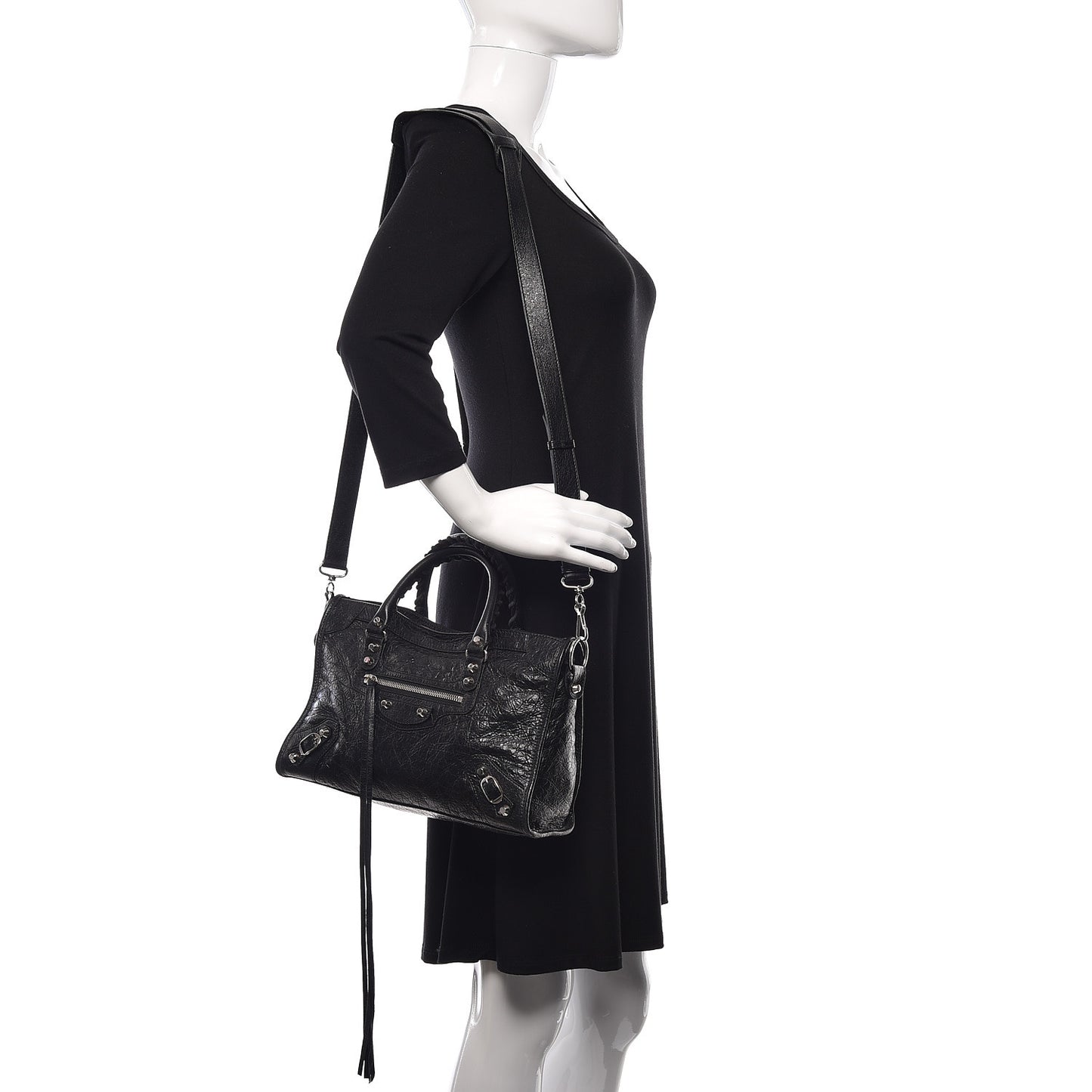 Agneau Classic Silver Hardware S City Black