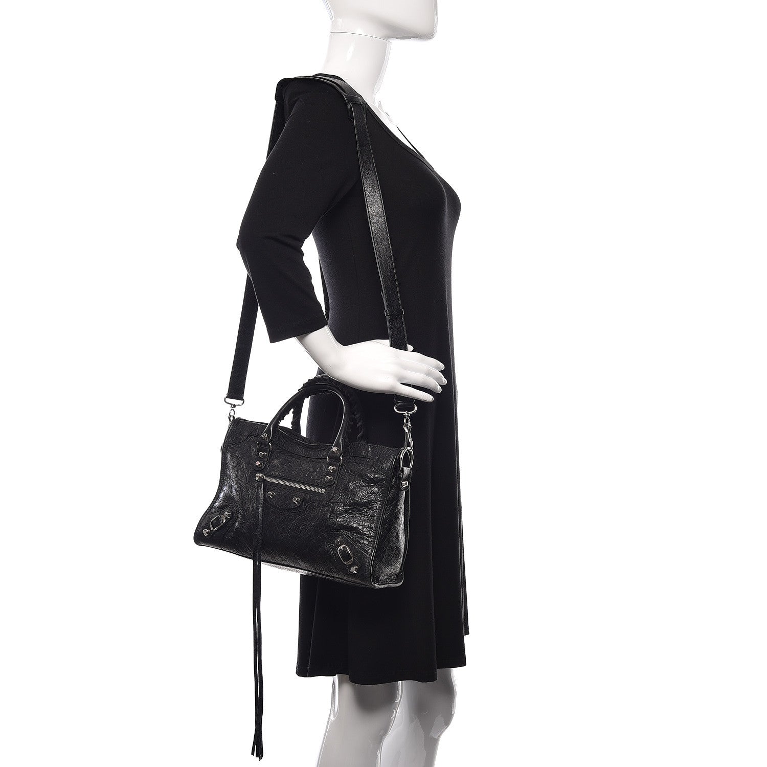 Balenciaga Agneau Classic Silver Hardware S City Black 2 of 9