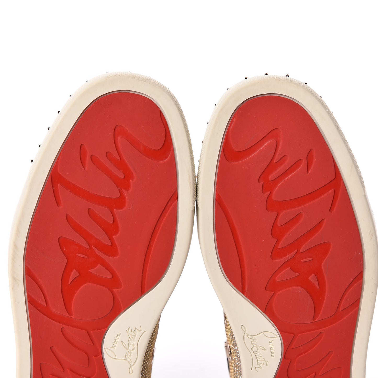 Lame Womens Lou Spikes Flat Sneakers 37.5 Gold