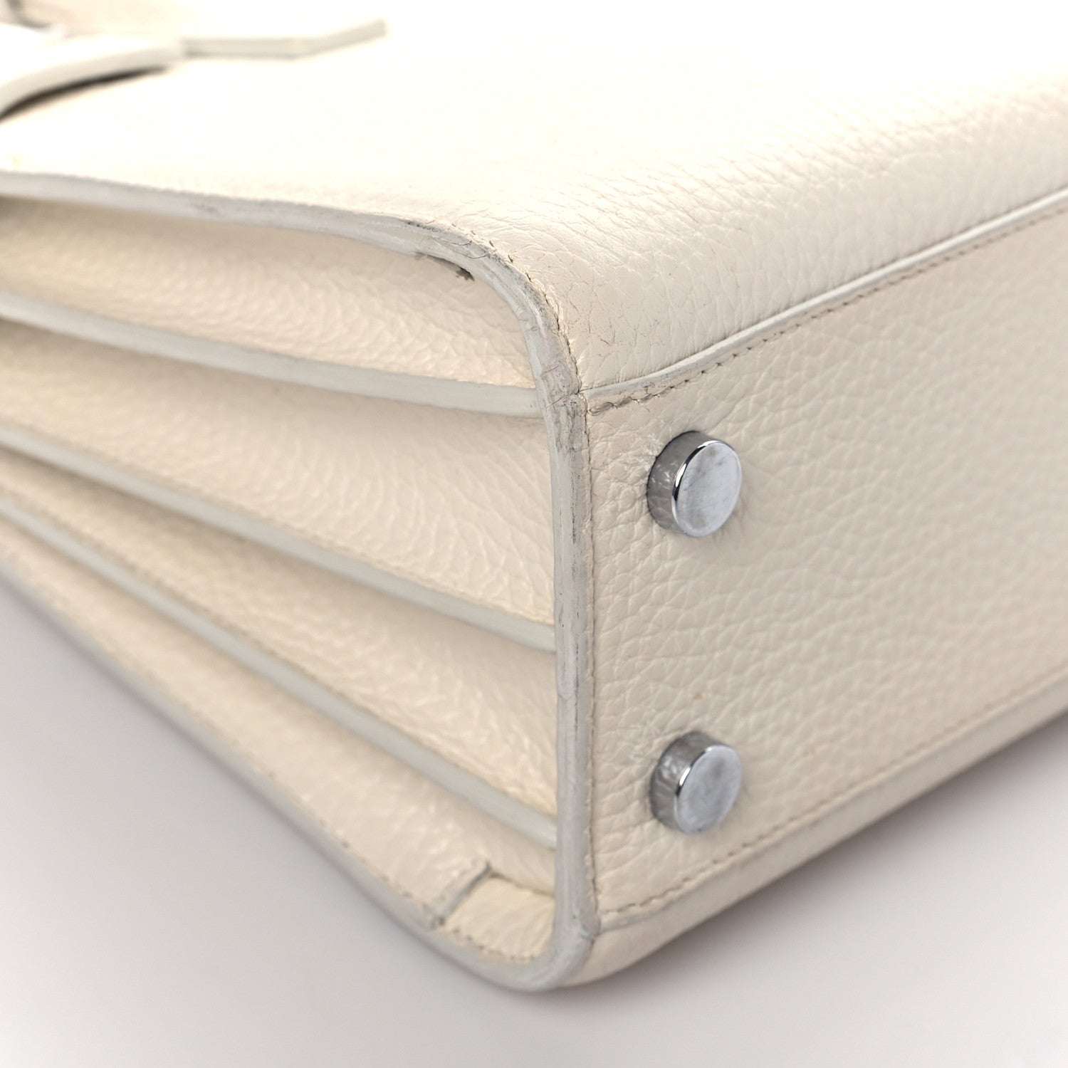 Saint Laurent Grained Calfskin Nano Sac de Jour Dove White 8 of 14
