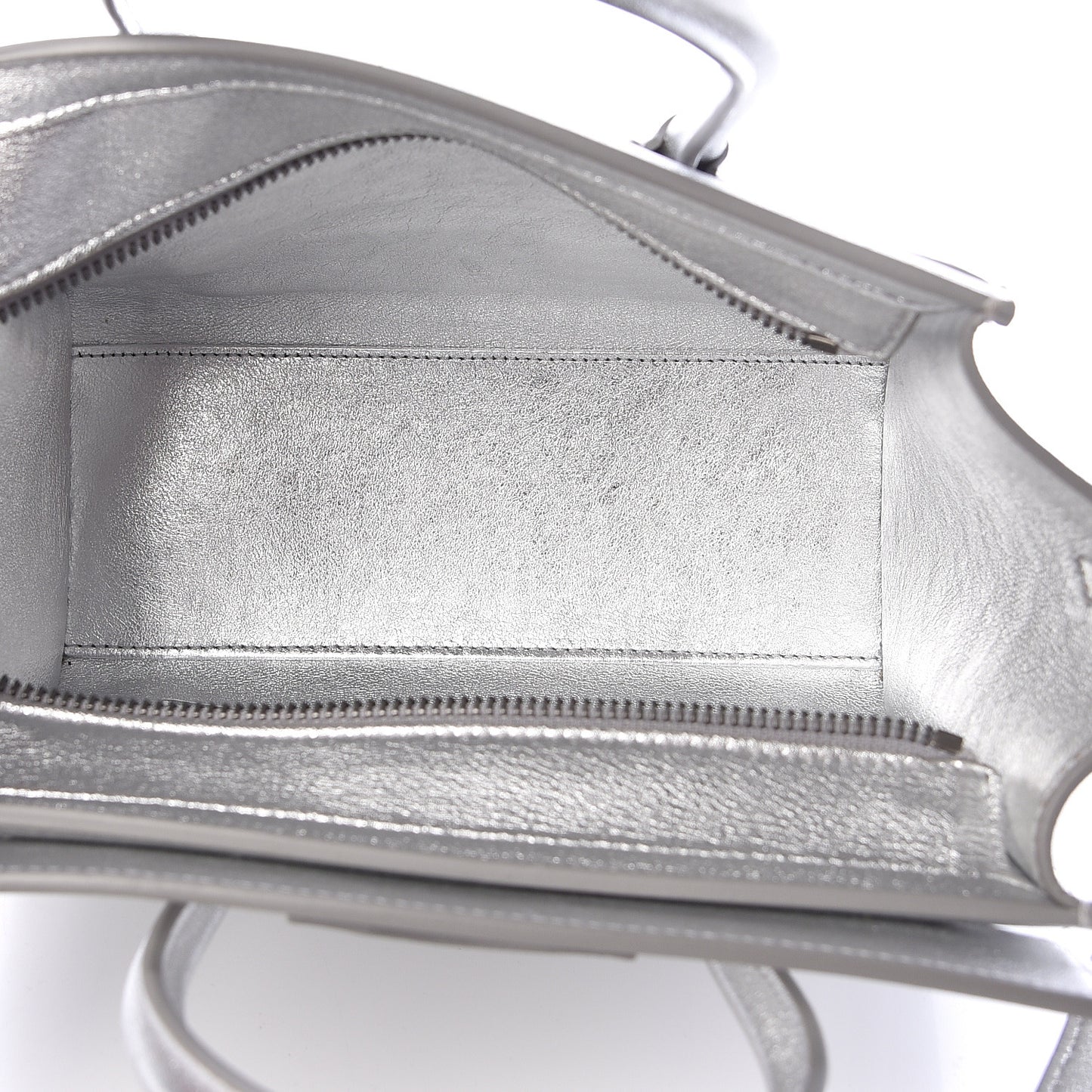 Laminated Lambskin Nano Luggage Silver