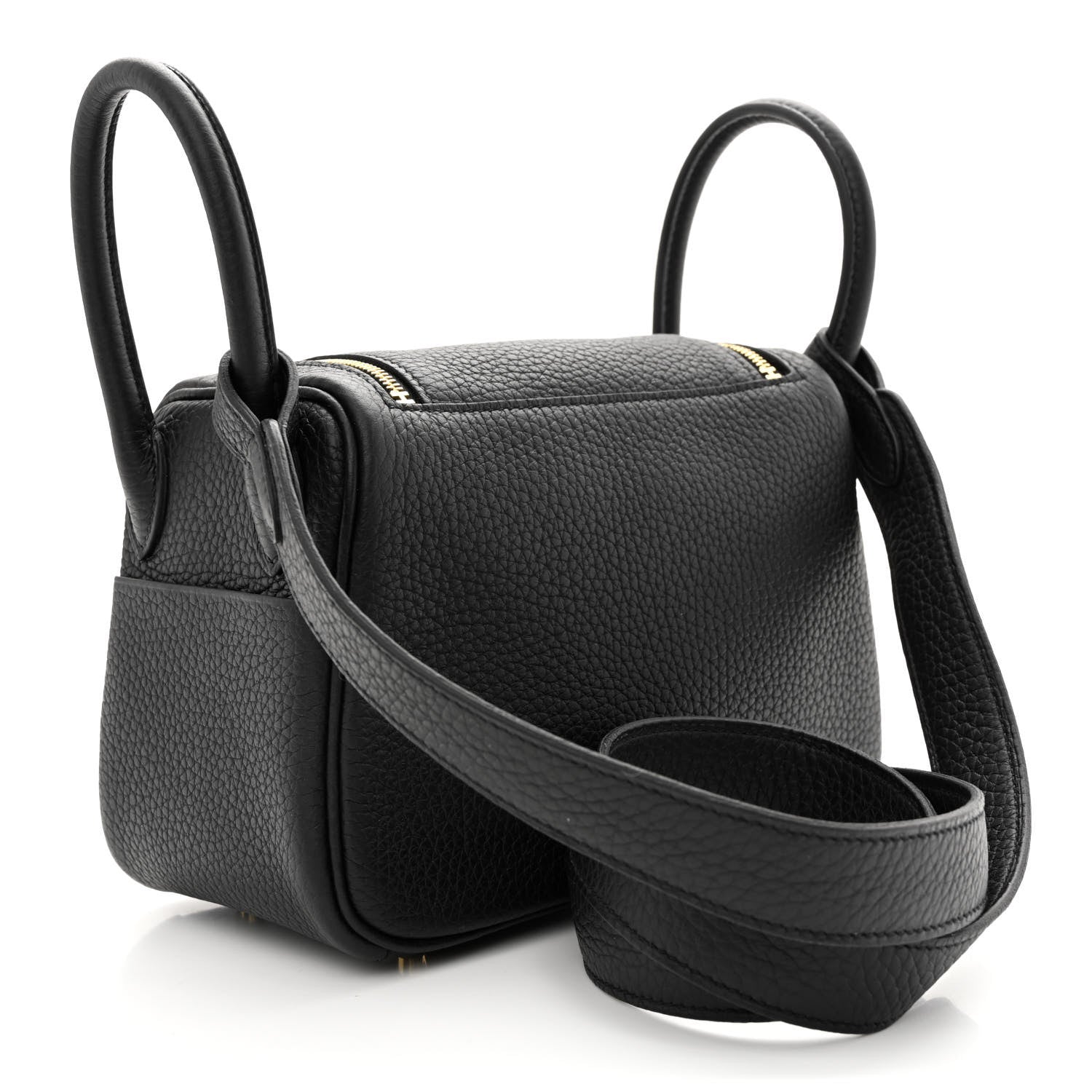 Hermes Taurillon Clemence Mini Lindy 20 Black 3 of 11