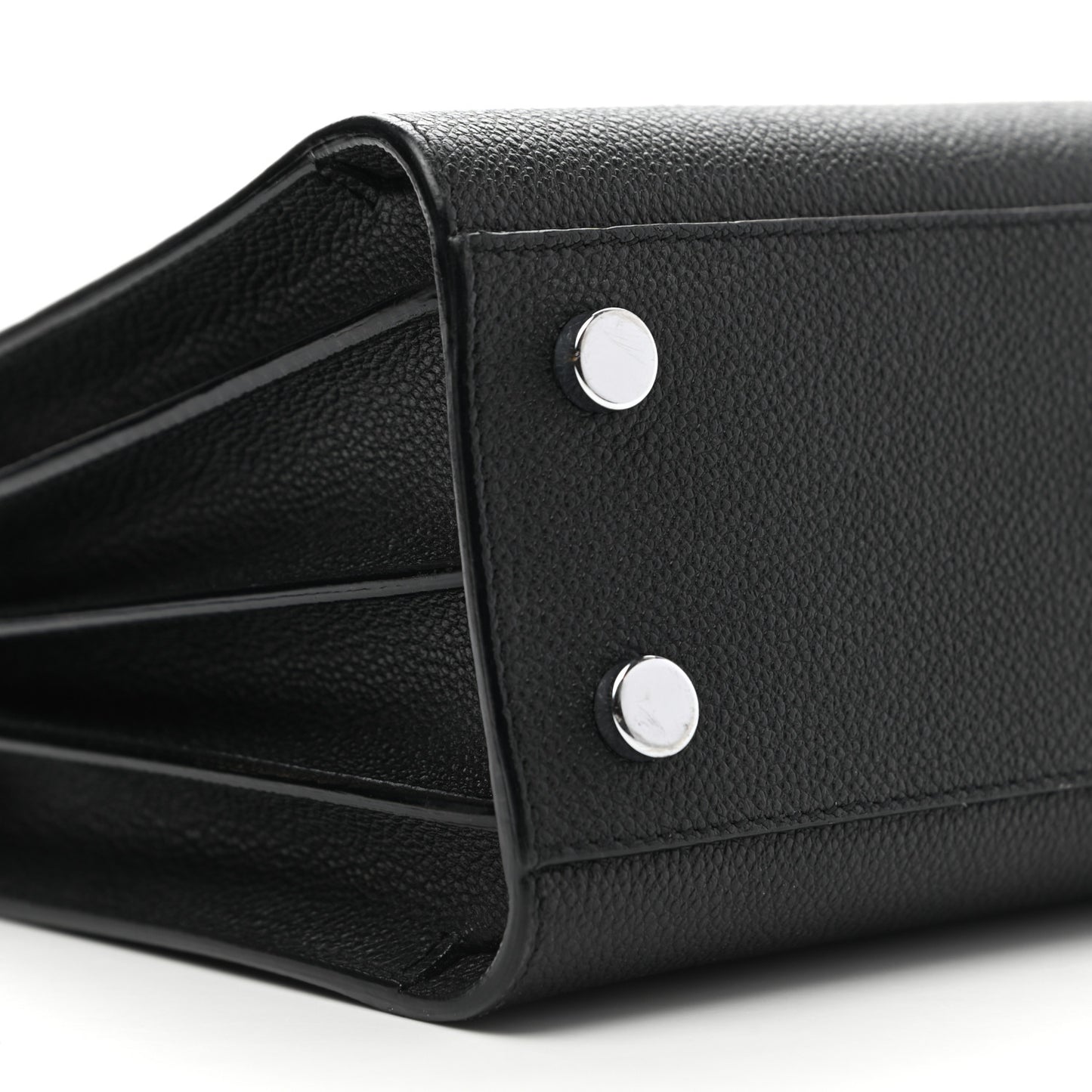 Grained Calfskin Nano Sac De Jour Black