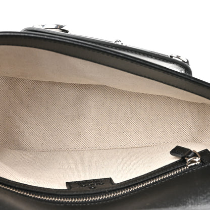 Gucci Demetra Small Horsebit 1955 Asymmetric Shoulder Bag Black 5 of 11