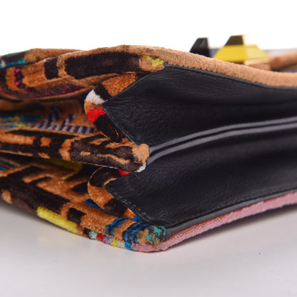 Fendi Velvet Vitello Dolce Fun Fair Kan I Shoulder Bag Tobacco Multicolor Black 8 of 9