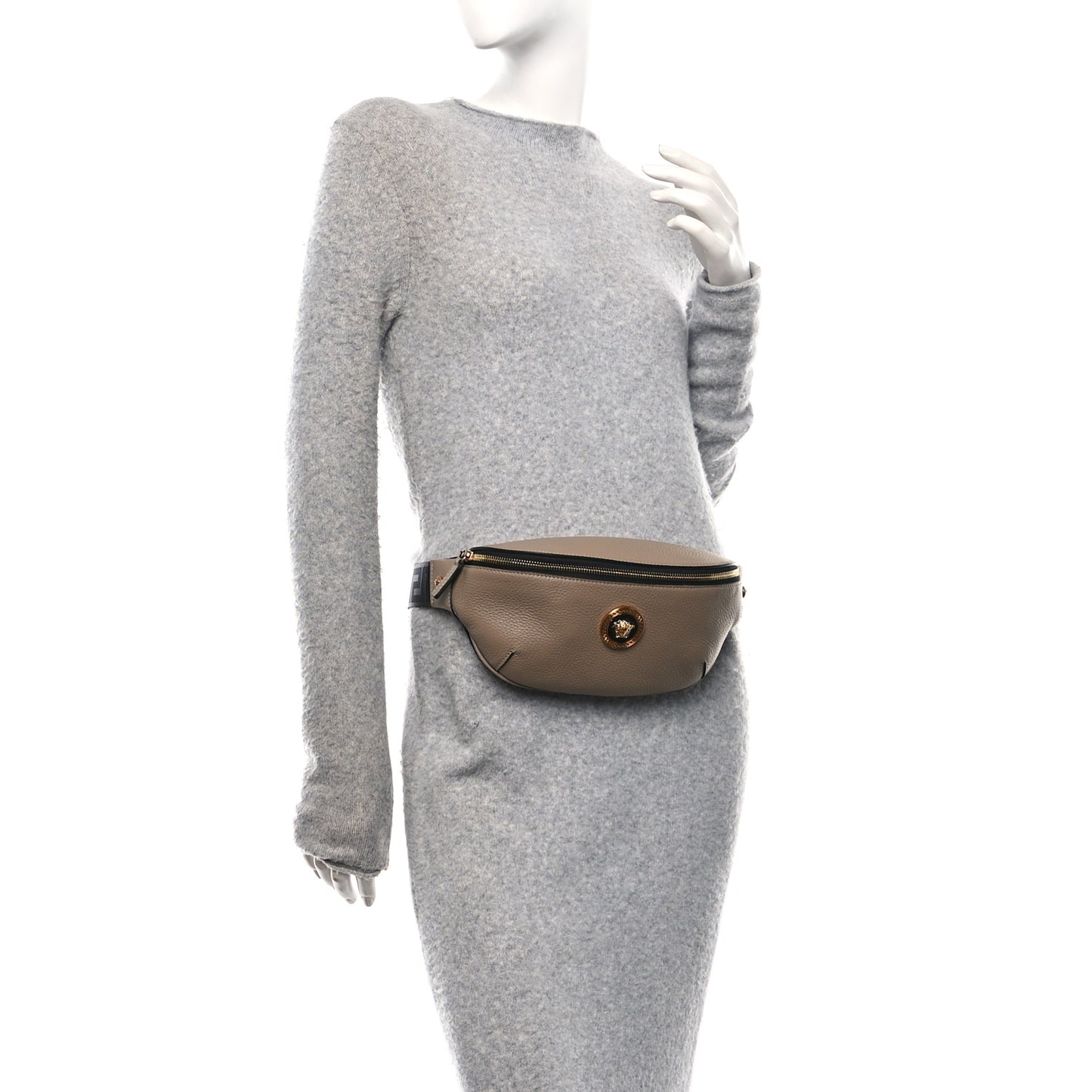 Grained Calfskin Vanitas Medea Belt Bag Taupe