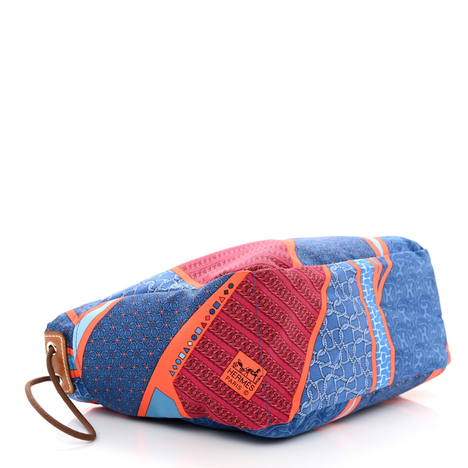 Hermes Silk Carre en Cravates Fourbi 20 PM Pouch Bleu Saphir 4 of 9