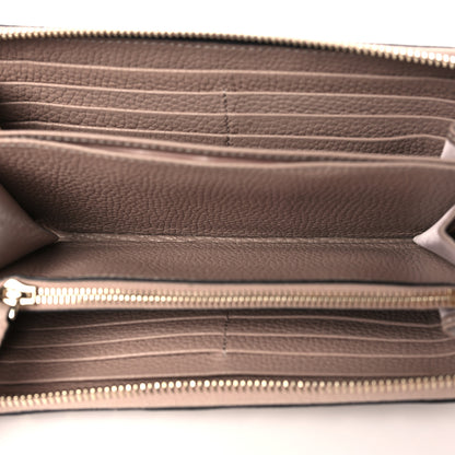 Valentino Garavani Pebbled Calfskin Rockstud Zip Around Wallet Poudre 5 of 7