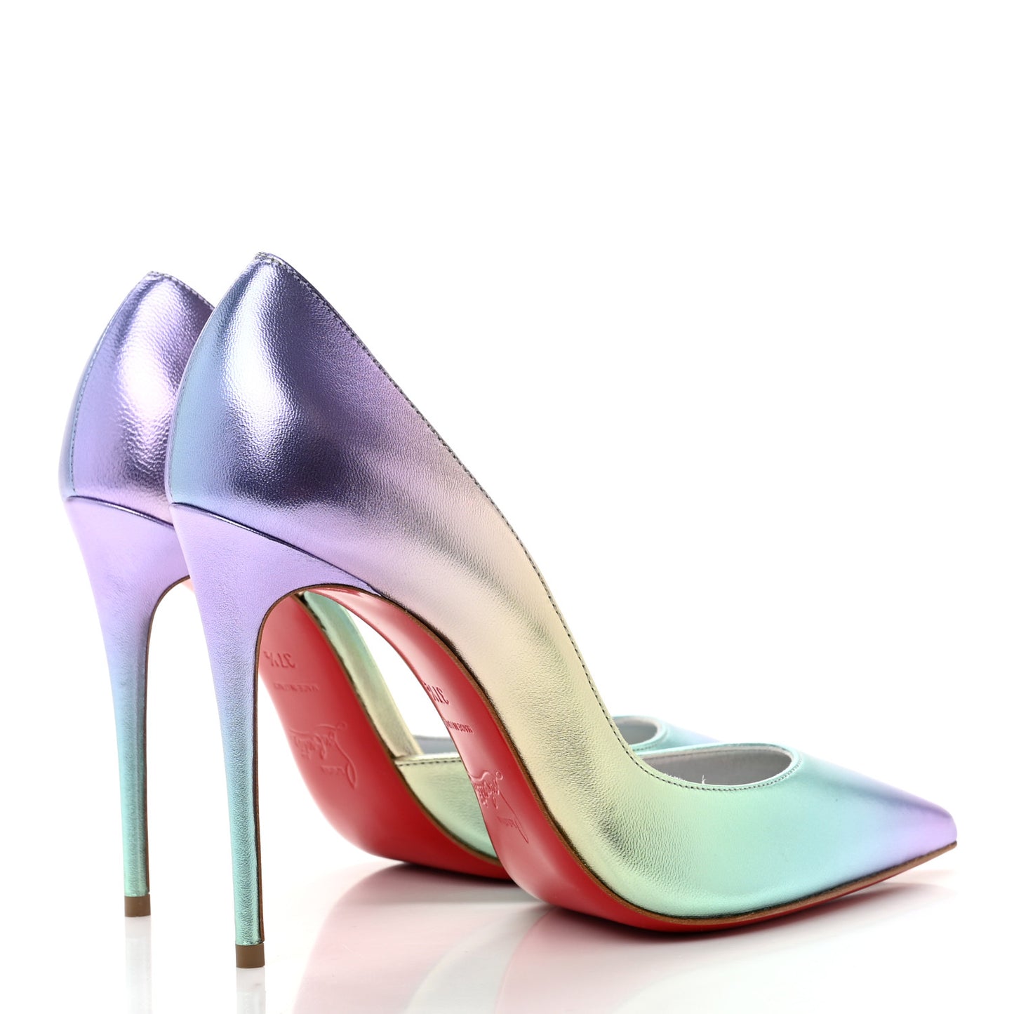 Iridescent Nappa Lam Licorne Iriza 100 Pumps 37.5 Multicolor
