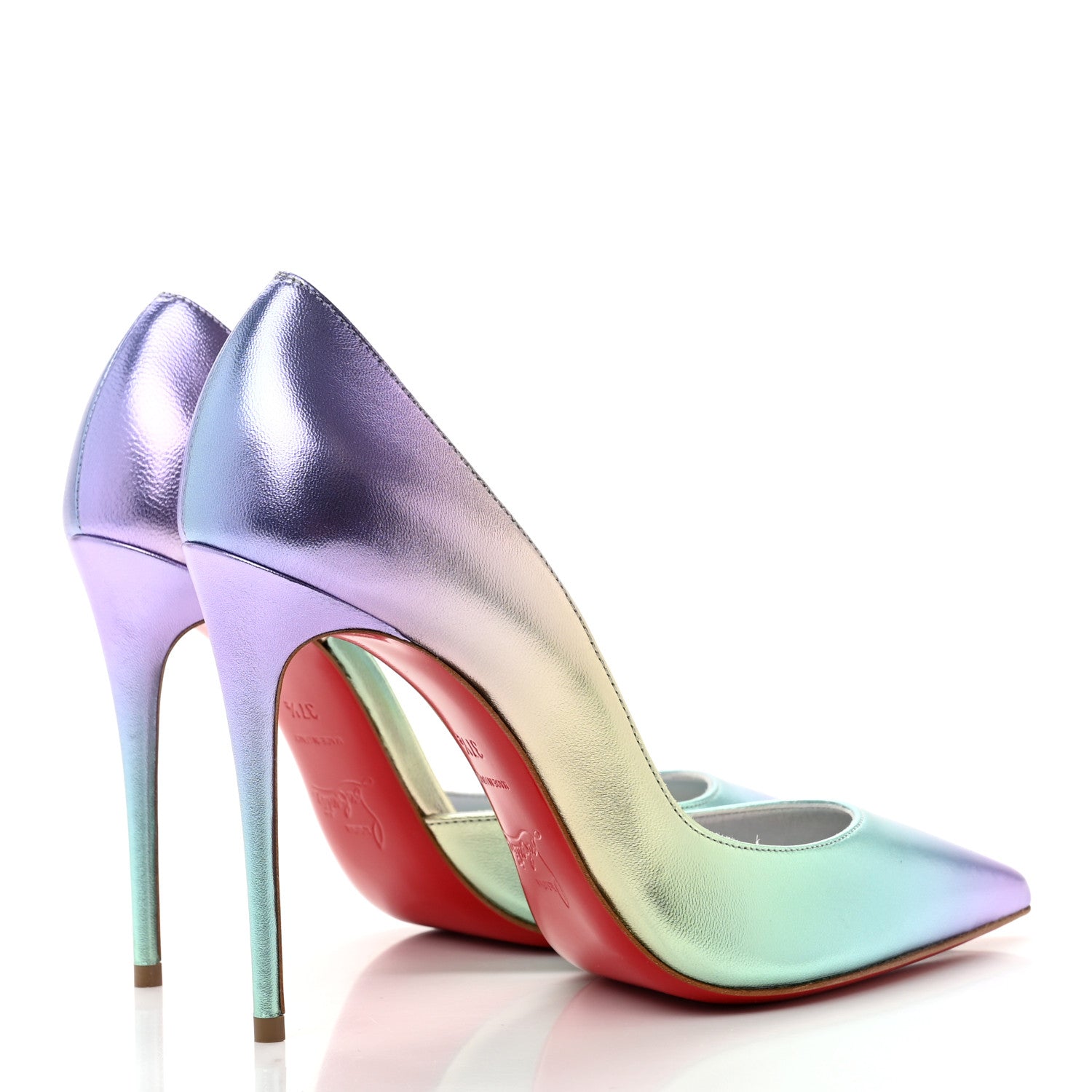 Christian Louboutin Iridescent Nappa Lam Licorne Iriza 100 Pumps 37.5 Multicolor 4 of 7