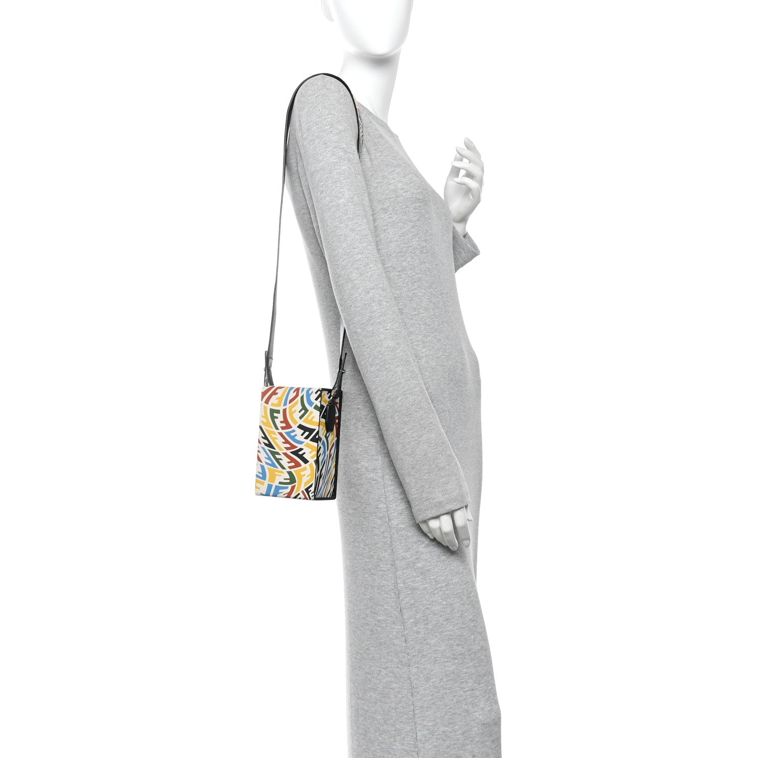 Fendi X SARAH COLEMAN Vitello Grace Light FF Vertigo Box Bag White