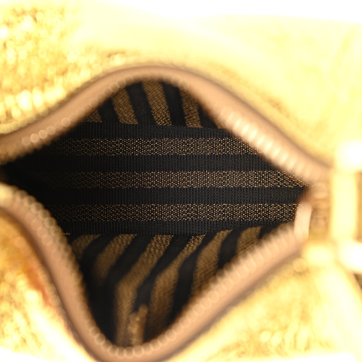 Fendi Rock Millenium Nano Fendigraphy Hobo Charm Gold 5 of 10