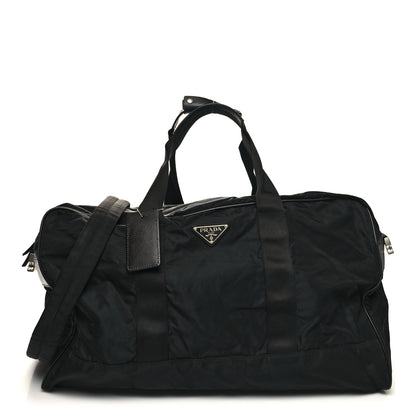 Prada Tessuto Nylon Saffiano Viaggio Duffle Black 1 of 14