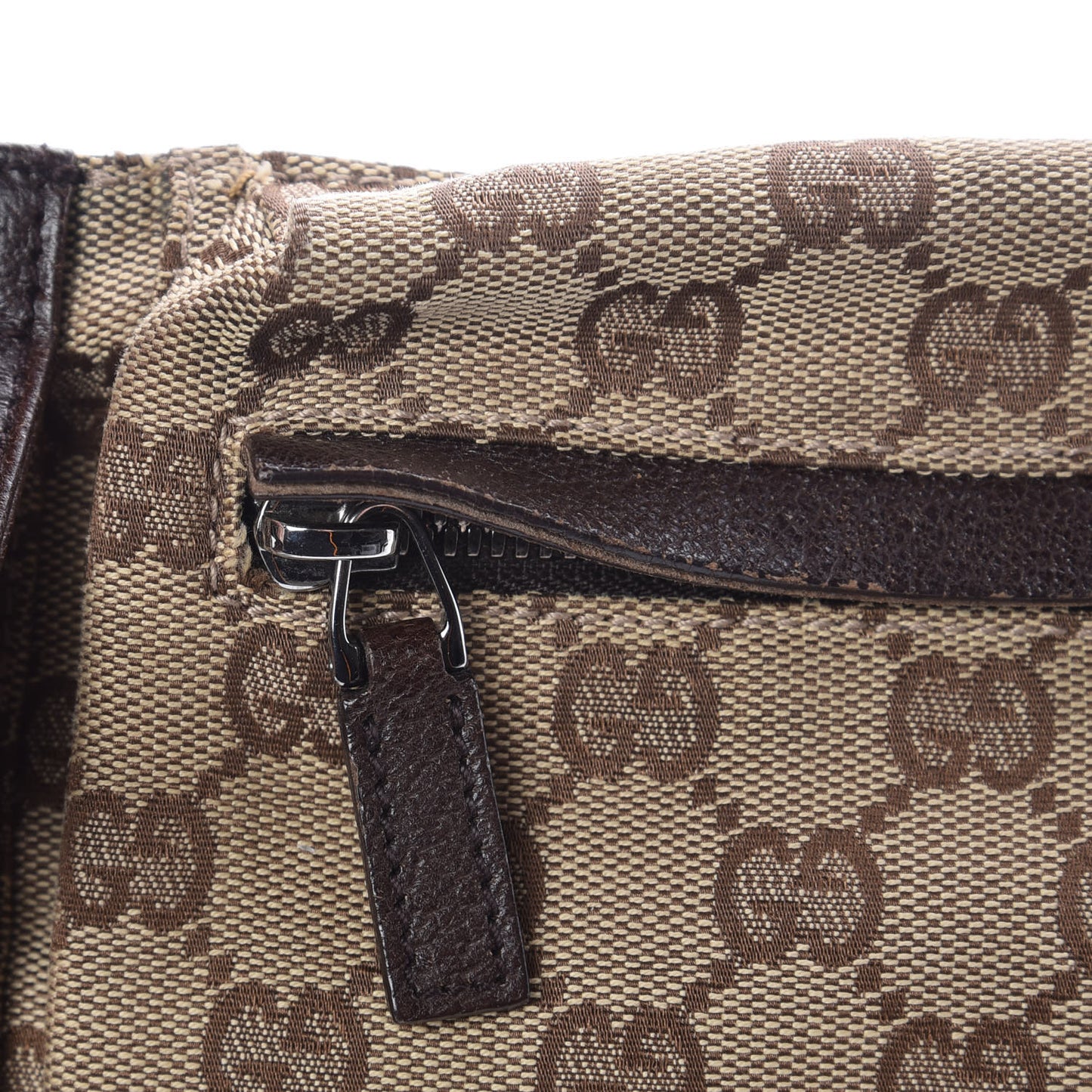 Monogram Web Belt Bag Dark Brown
