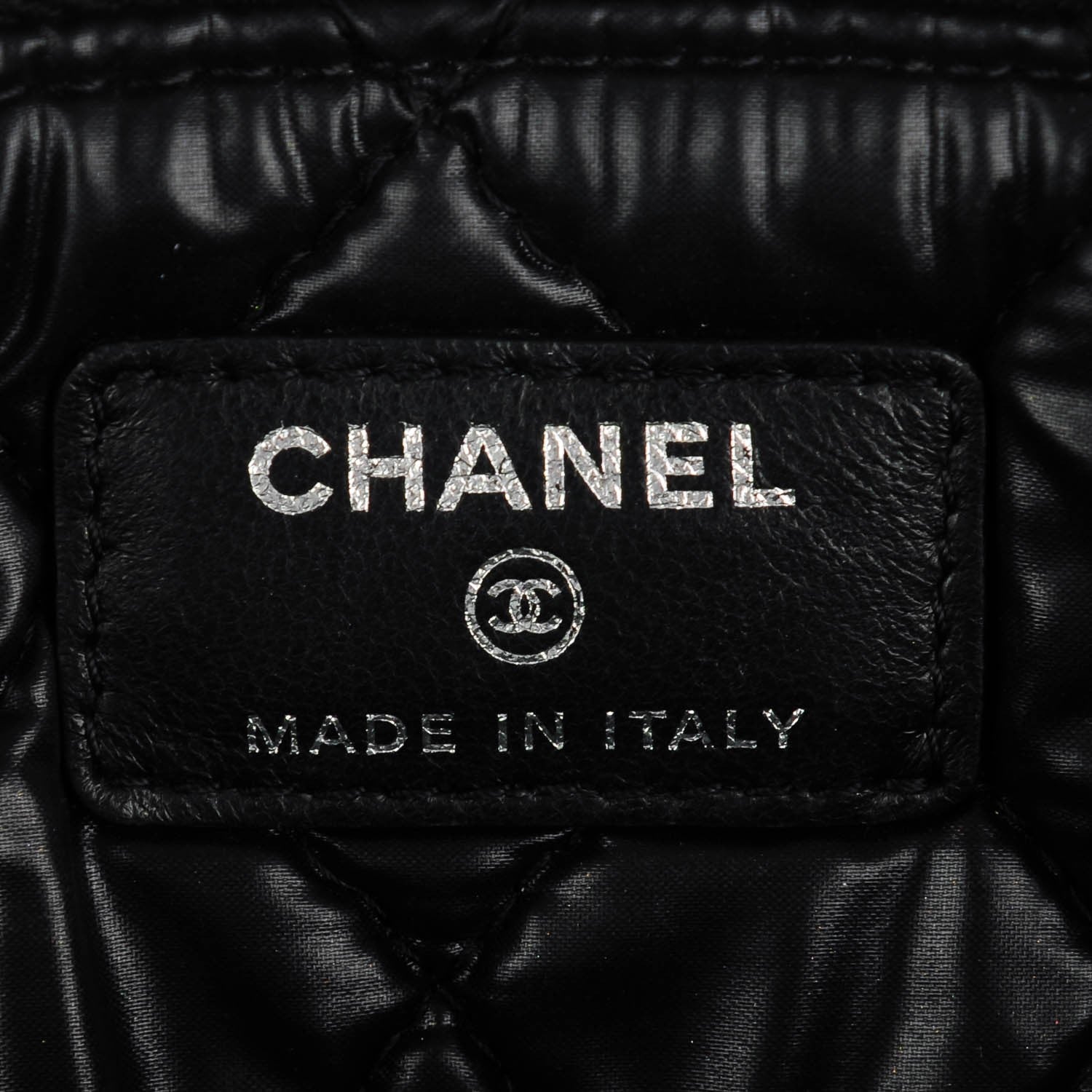 Chanel Lambskin Patent Quilted Medium Cosmetic Case Black 6 of 7