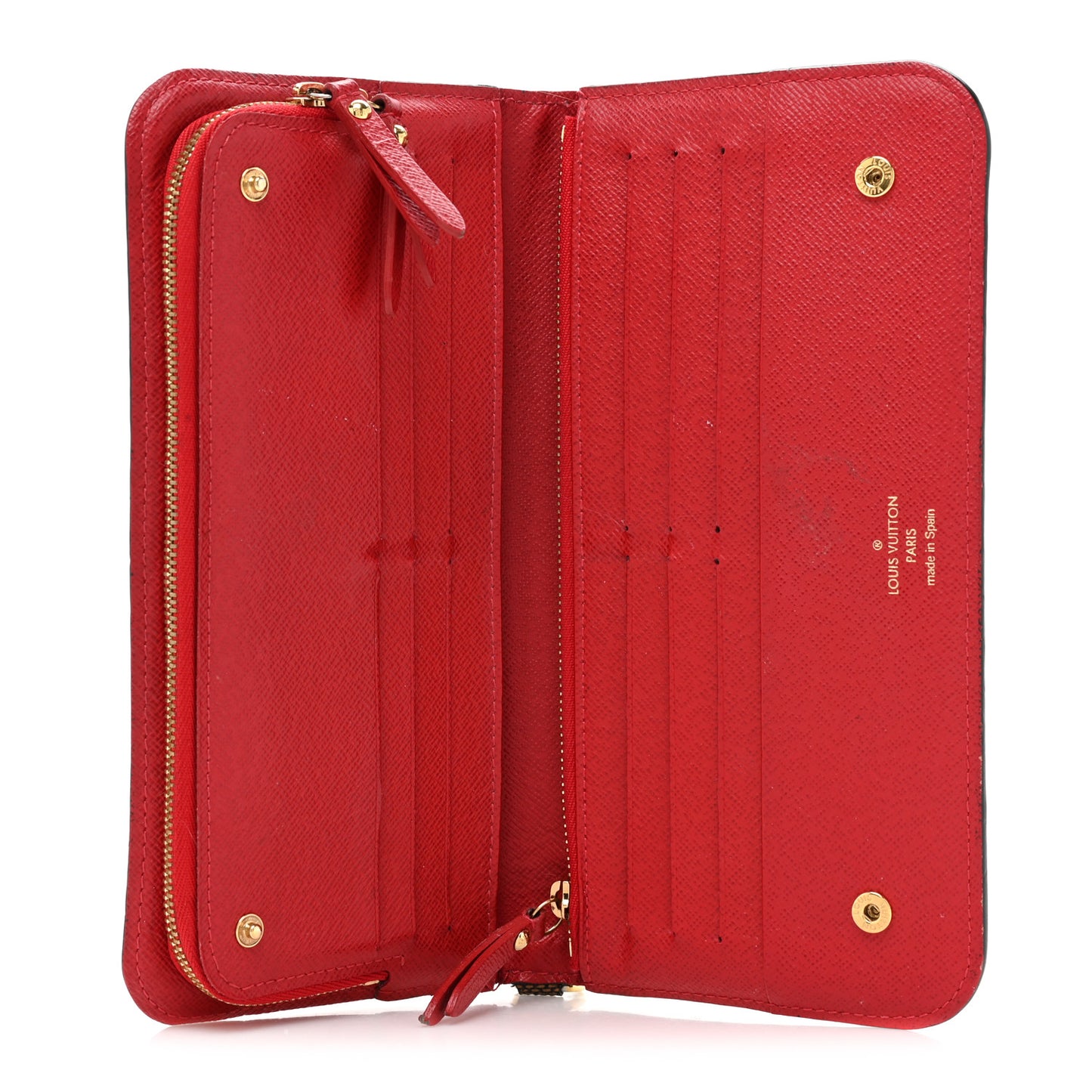 Damier Ebene Insolite Wallet Red