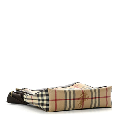 Burberry Haymarket Check Crossbody Messenger Bag Brown 4 of 16