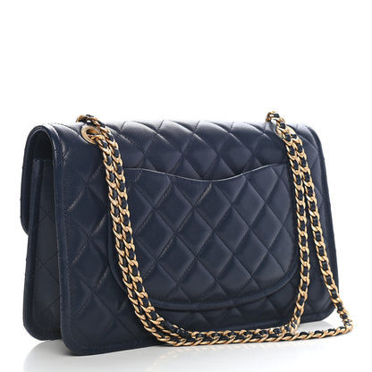 Chanel Caviar Quilted Large Sweet Classic Flap Navy Blue 3 of 9