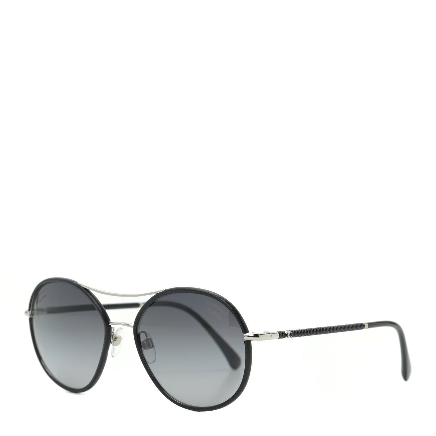 Round Pilot Polarized Sunglasses 4228-Q Black