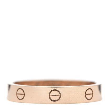 Cartier 18K Pink Gold Diamond 4mm LOVE Wedding Band Ring 64 10.75 3 of 6