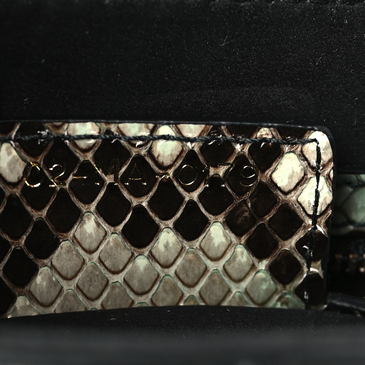 Snakeskin Saddle Bag Green