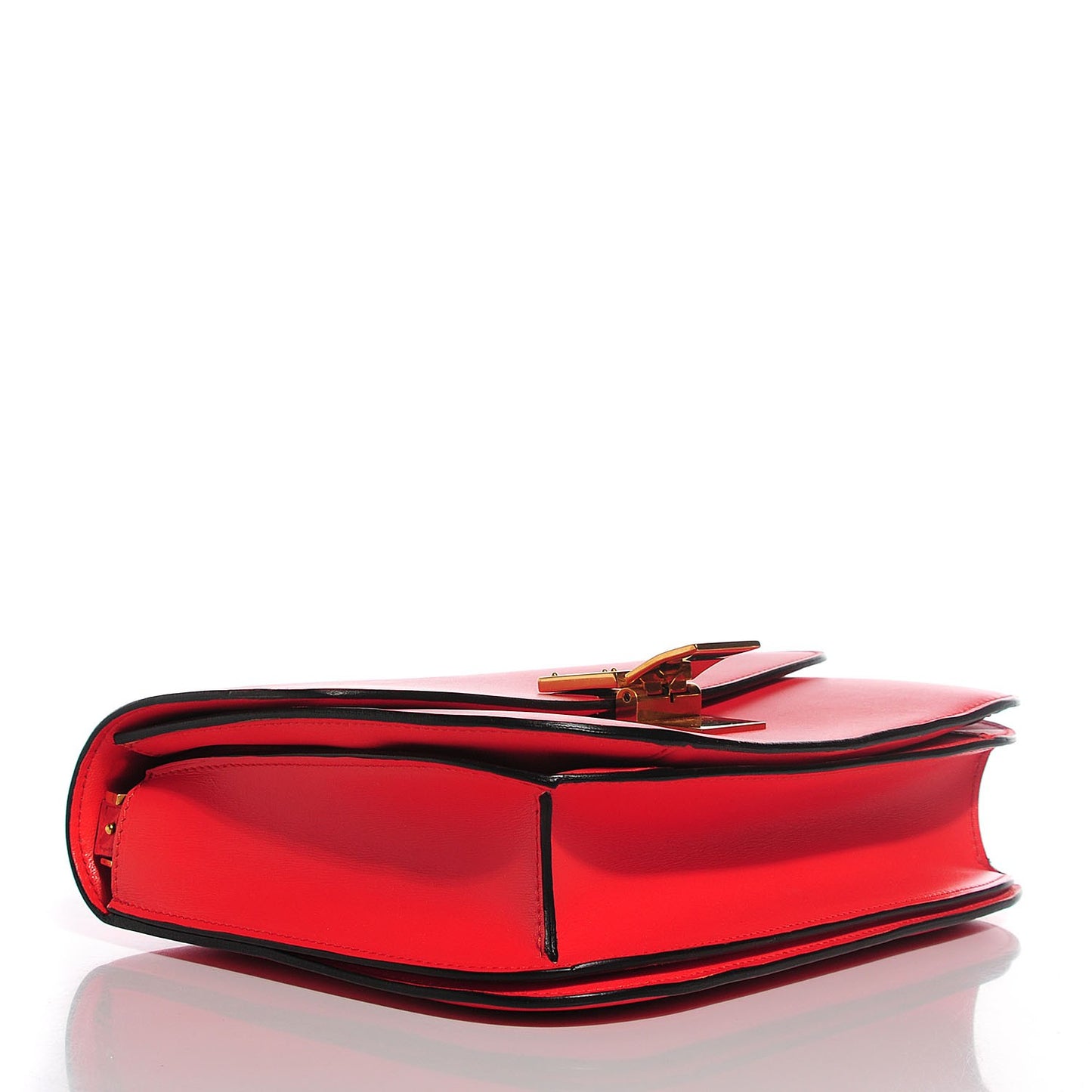 Box Calfskin Medium Classic Box Flap Bag Poppy