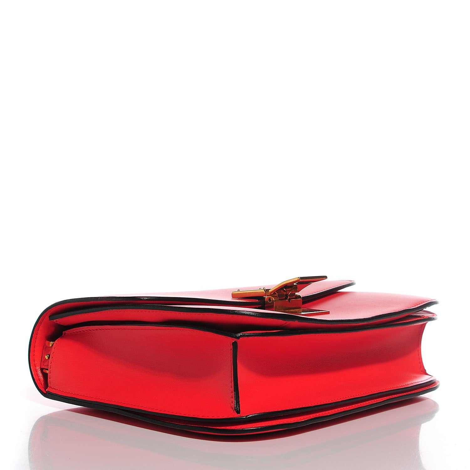 Celine Box Calfskin Medium Classic Box Flap Bag Poppy 13 of 19