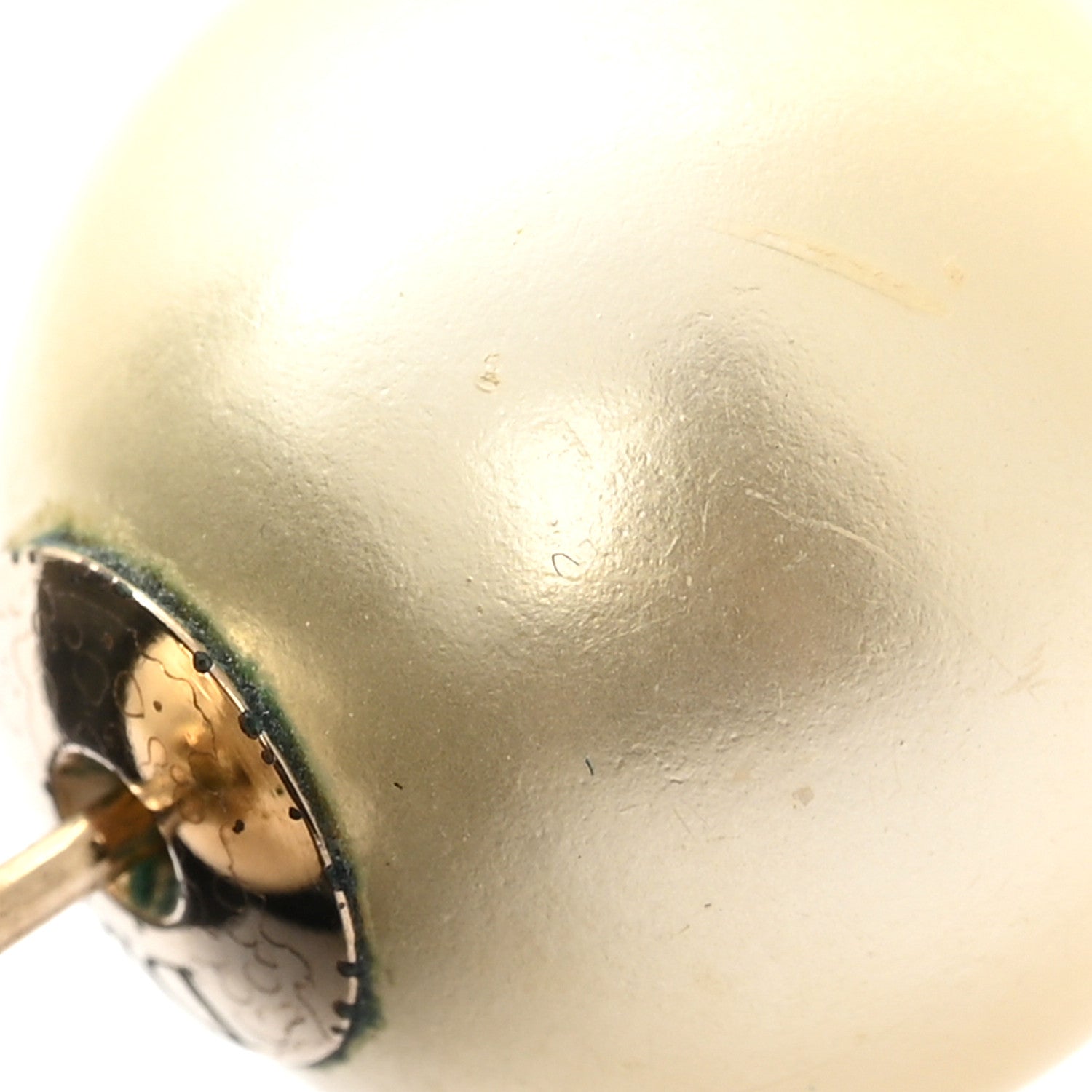 Christian Dior Pearl Mise En Dior Tribal Earrings Gold 5 of 6