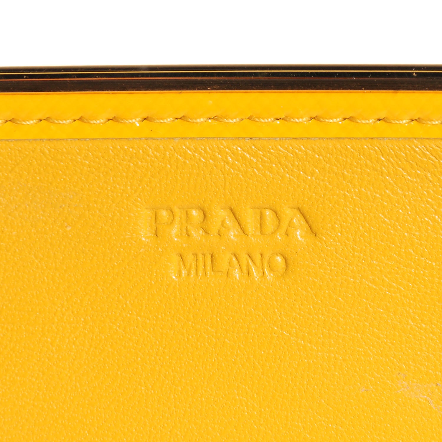 Prada Saffiano Vernice Continental Flap Wallet Soleil 5 of 8