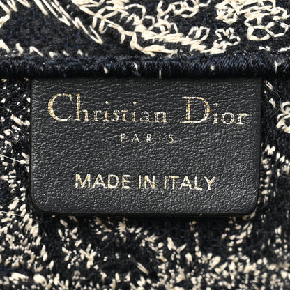 Christian Dior Canvas Embroidered Medium Dioriviera Toile De Jouy Reverse Book Tote Blue 6 of 15