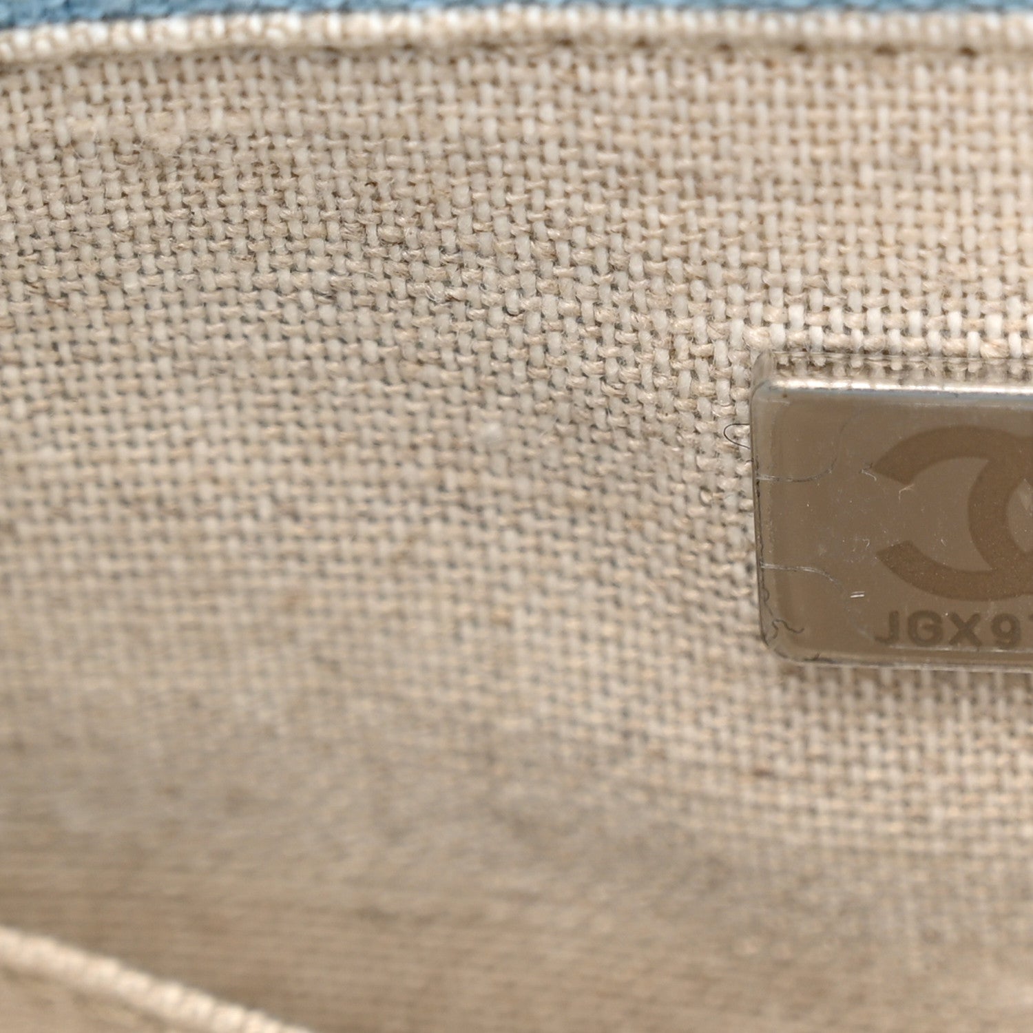 Chanel Mixed Fibers Small Deauville Tote Light Blue 8 of 15