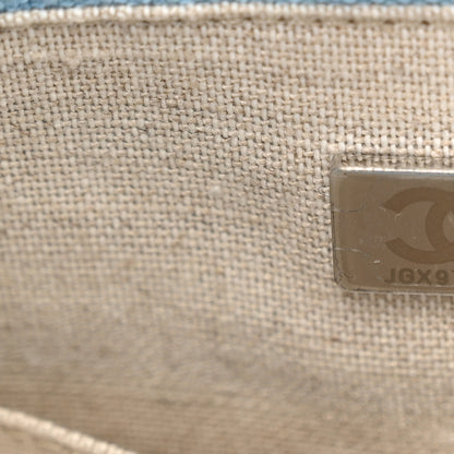 Chanel Mixed Fibers Small Deauville Tote Light Blue 8 of 15