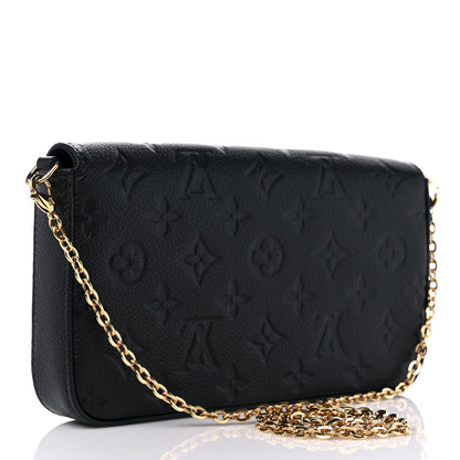 Louis Vuitton Empreinte Pochette Felicie Chain Wallet Black 4 of 11
