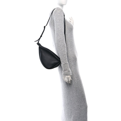 The Row Smooth Calfskin Small Slouchy Banana Bag Black 2 of 10